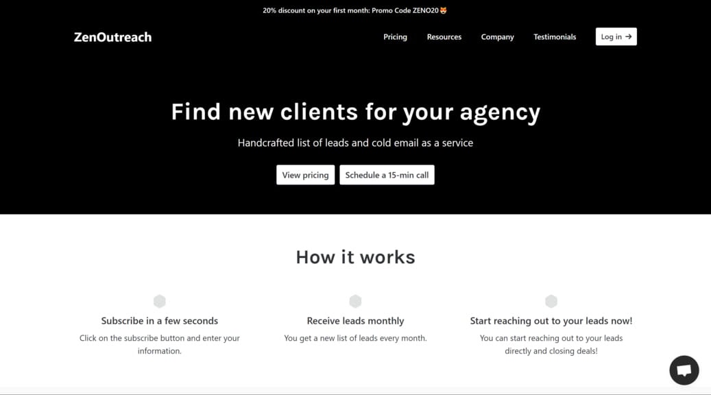 ZenOutreach Landing Page