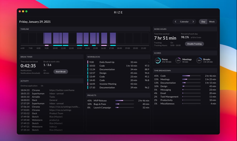 Rize Desktop App