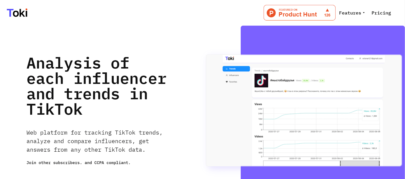 Toki Landing Page
