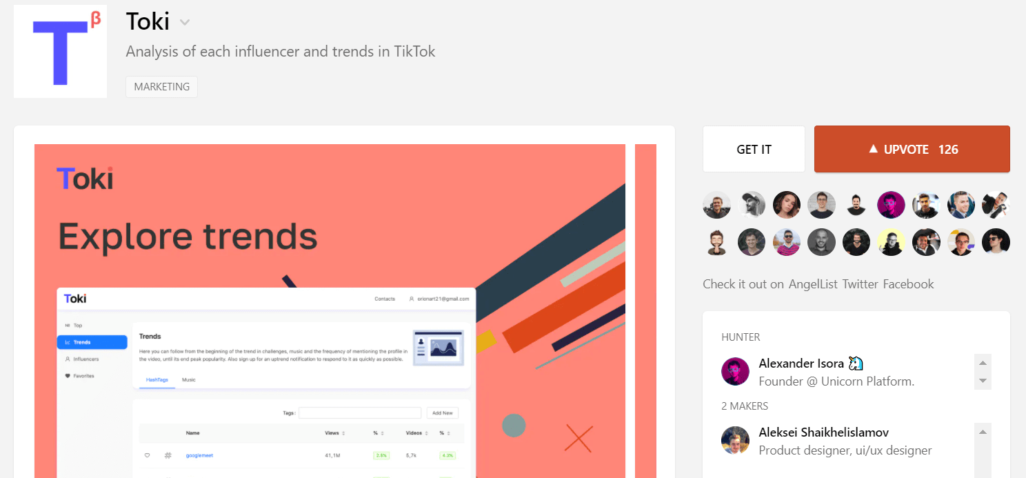Toki Product Hunt